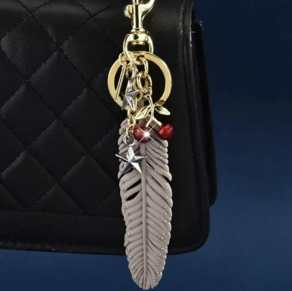 Feather Bag Charm/ Keychain New. 2 Opt, Price Is For 1 Bag Charm